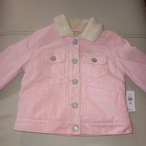 Gap Denim Corduroy Girls Pink Jacket sz Small 6-7 NEW